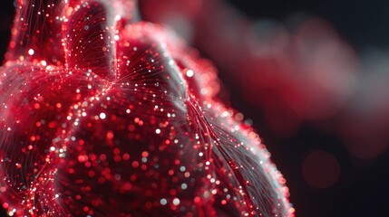 Futuristic Abstract Heart with Data Network