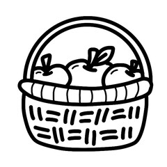 Apple Basket Outline
