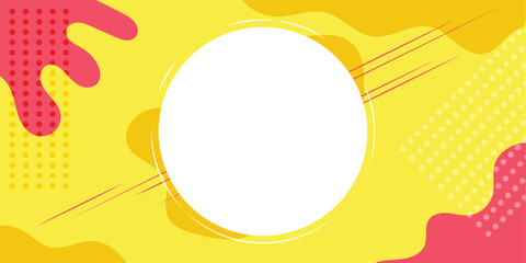 Yellow Abstract Shape Background Template