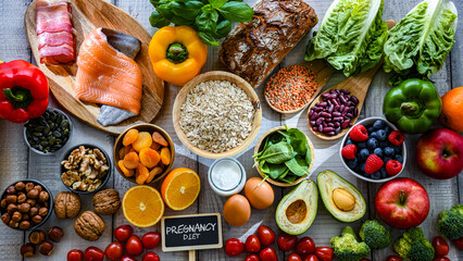Food products recommended for pregnancy. Healthy diet
