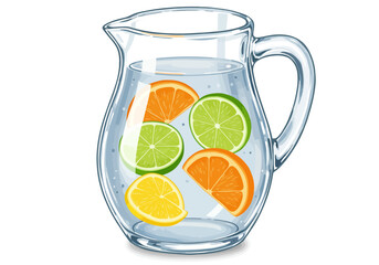 glass of water with lemon and lime