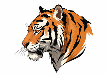 tiger head vector illustration