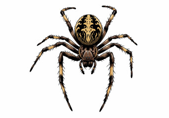 spider isolated on white background