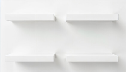 Empty concrete shelf on drab color concrete wall