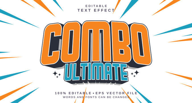 Editable text style effect - Combo Ultimate text style theme.
