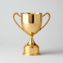 Prestigious gleaming golden trophy symbolizing achievement victory and excellence capturing success