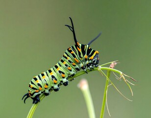 Caterpillar on plant stem (1)