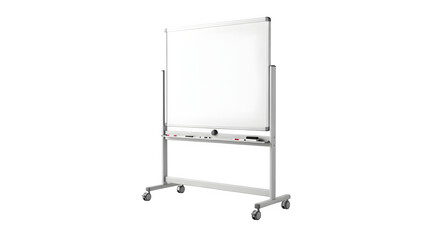 Fototapeta premium White, Minimalist, Surface, Smooth. Standing whiteboard for presentation backgrounds, training visuals, education mockups.
