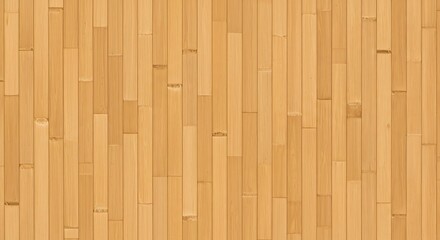 Fototapeta premium Detailed close-up of a natural light bamboo wood surface. Vertical grain pattern ideal for flooring or wall background
