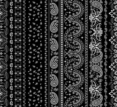 Black Bandana Seamless wallpaper, Coffee lace print seamless pattern. coffee, coffee beans, flowers, decorative geometric line ornament. lace pattern template fabric.