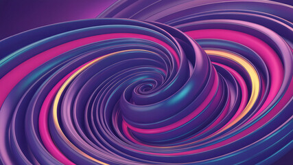Abstract swirl design with gradient colors purple pink and gold for modern backgrounds