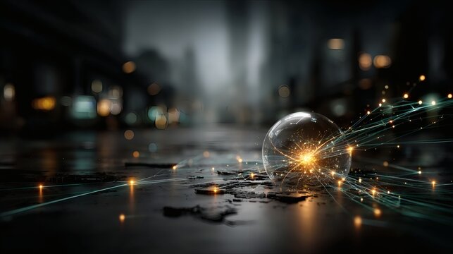 Quantum computing data visualization futuristic AI processing digital energy flow technology concept