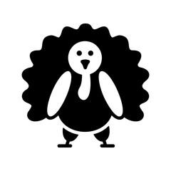 Cute Thanksgiving Turkey Outline Icon