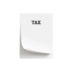 Blank Sticky Note with TAX Word - Tax Season Reminder Concept