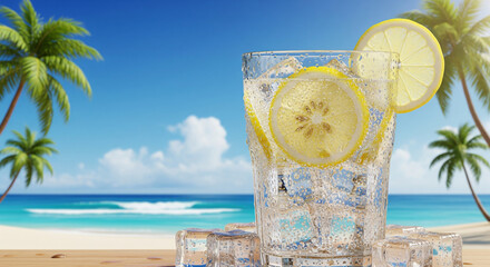 Sparkling lime water