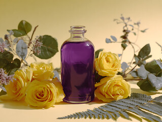 essential oil and flowers