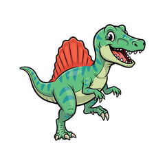 Spinosaurus Aquatic Predator Dinosaur Illustration