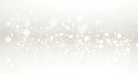 Fototapeta premium A subtle, light-gray backdrop features numerous, soft, glowing particles, creating a shimmering, airy design.