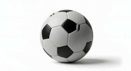 White Soccer Ball Isolated on White