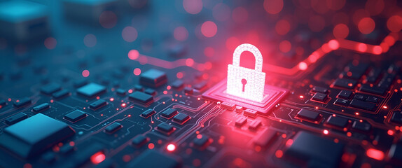 Photo Realistic Data Privacy PDPA Symbol with Copy Space for Eye-Catching Website Banners and Headers Showcasing Compliance Strategies and Data Protection Plans