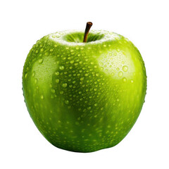 : Firefly Fresh Green Apple with Water Droplets, isolated on transparent background 77318.