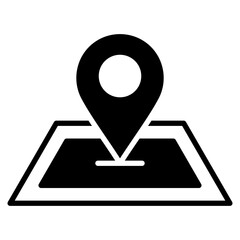 Location outline mixed icon