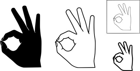 Fototapeta premium A set of outline vector icons for an 