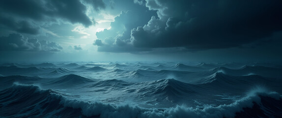 Fototapeta premium Dramatic Tropical Storm Photography: Captivating Sea Swirls with Climate Patterns & Intensity Data Overlay - Perfect for Stock Images with Space for Text