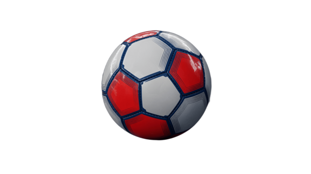 A soccer ball isolated on a flat surface.