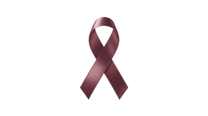 A satin ribbon shaped in the form of a bow representing awareness.