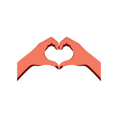 Hands making heart shape