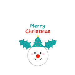 christmas card with snowman