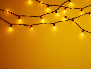 golden christmas lights