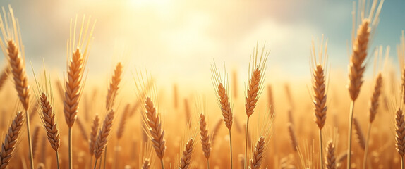 Photo realistic illustration of wheat price fluctuations, showcasing a whimsical backdrop that highlights the rise and fall of wheat prices, perfect for agricultural market themes.