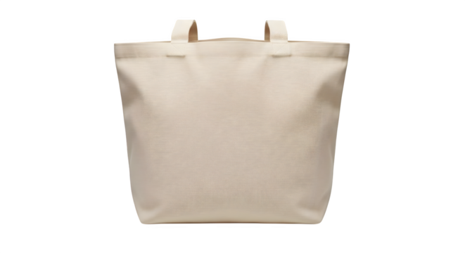 Beige textured tote bag showcases subtle canvas pattern for product mockup, branding backdrop.