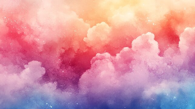 pastel watercolor surface of vibrant pastel splotches in cotton candy tones, gentle ambient glow, glossy watercolor finish - Powered by Adobe