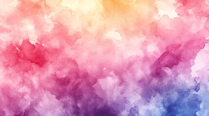 Fototapeta premium high-resolution soft watercolor background of blotchy watercolor paper in pastel tones in cotton candy tones, natural window light, glossy watercolor finish