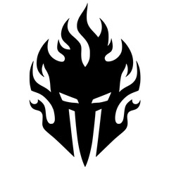 Fire mask silhouette
