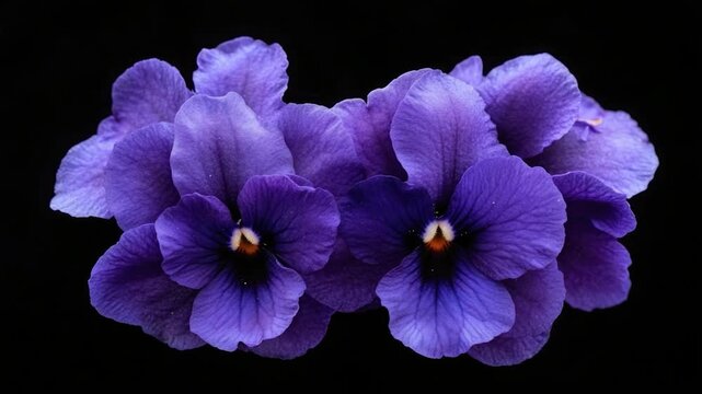 A cluster of vibrant purple flowers in a tight arrangement, ideal for editorial or commercial use