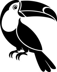 Obraz premium Elegant Toucan silhouette vector illustration