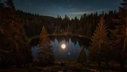 night in the forest 4364346