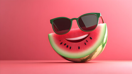 smiling face of watermelon