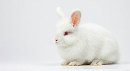 Obraz premium White Rabbit Close Up Focus.