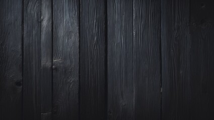 Obraz premium Dark wooden surface with vertical planks and visible grain patterns.