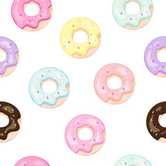 Sweet Treats — Donut Heaven Pastel Seamless Pattern