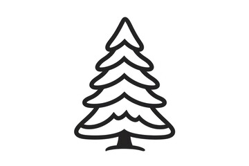 Obraz premium Chirstmas tree christmas white line.
