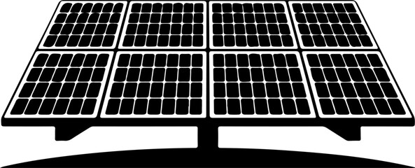 solar panel silhouette vector illustration