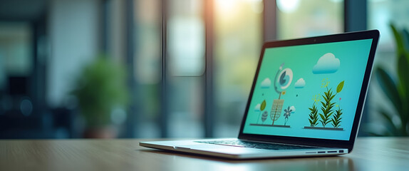 Implement green IT practices by utilizing energy efficient hardware promoting digital documentation and reducing electronic waste in offices concept as IT departments using energy efficient devices en