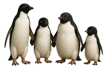 Group Penguins Transparent Background Nature