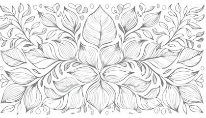 Elegant floral pattern with swirling leaves and delicate branches vector